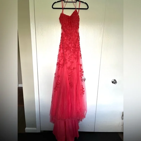 Berlinnova Mermaid Pink Long Prom Dress Backless Evening Dress